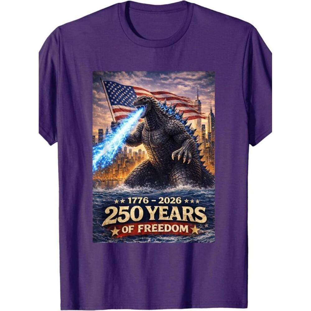 Kaiju Monster Japanese 250 Years 1776 2026 4Th Of July T-Shirt 186